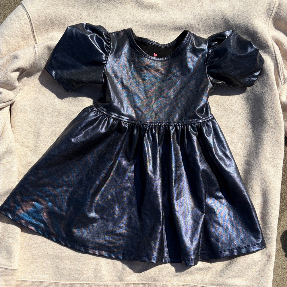 Pink Chicken Shimmering Navy Kids Dress